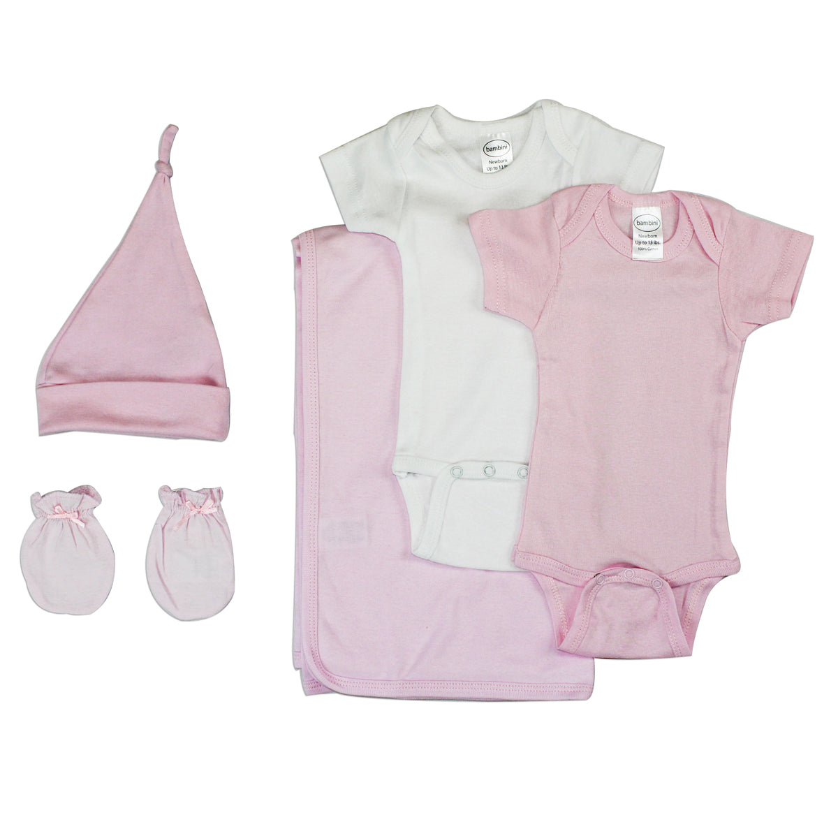 Newborn Baby Girl 5 Pc Layette Baby Shower Gift - BIT OF THIS BIT OF THAT