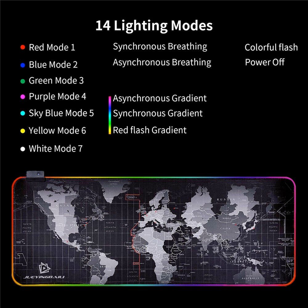 Dragon RGB Gaming Mouse Pad World Map - BIT OF THIS BIT OF THAT