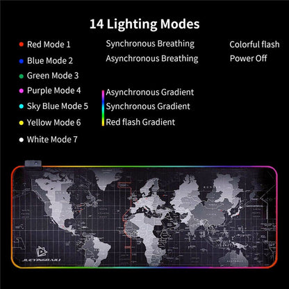 Dragon RGB Gaming Mouse Pad World Map - BIT OF THIS BIT OF THAT