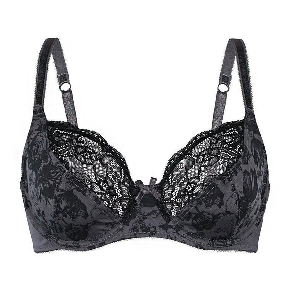 Sassa Charming Floral Semi Sheer Lace Demi Bra - BIT OF THIS BIT OF THAT