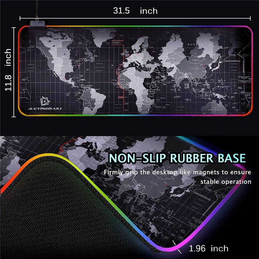 Dragon RGB Gaming Mouse Pad World Map - BIT OF THIS BIT OF THAT