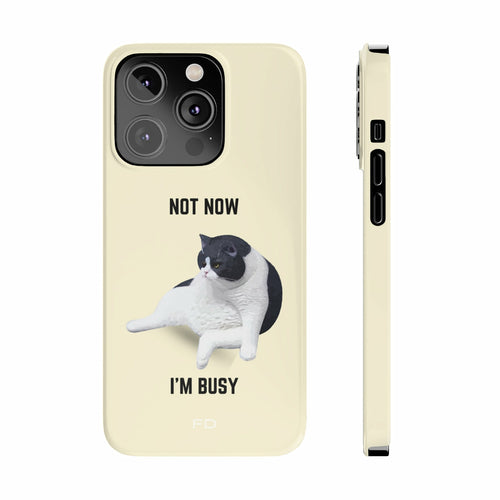 Funny Bored Cat Theme Slim Case for iPhone 14 Series - BIT OF THIS BIT OF THAT