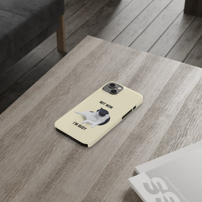 Funny Bored Cat Theme Slim Case for iPhone 14 Series - BIT OF THIS BIT OF THAT