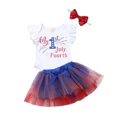 Fashion Newborn Baby Girl Sets 4th of July Clothes - BIT OF THIS BIT OF THAT