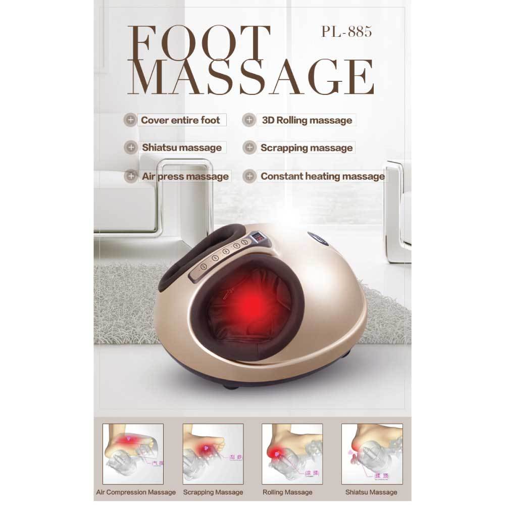 Foot Massager Machine Gold 3D Shiatsu Heat Kneading Pressing Relax - BIT OF THIS BIT OF THAT