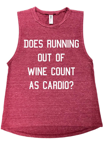 Running Out of Wine Muscle Tank Top - BIT OF THIS BIT OF THAT