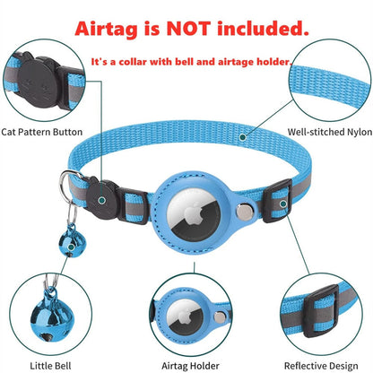 Reflective Airtag Case Collar for Cats and Dogs - BIT OF THIS BIT OF THAT