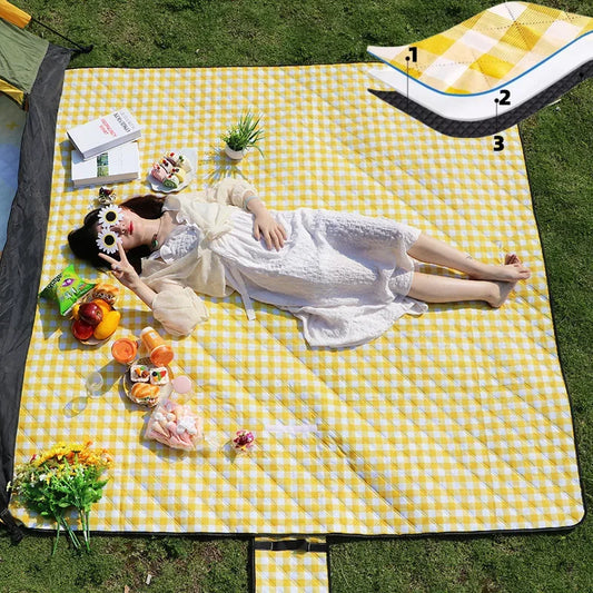 Ultrasonic Picnic Mat Thickened Waterproof Beach Blanket Camping Tent