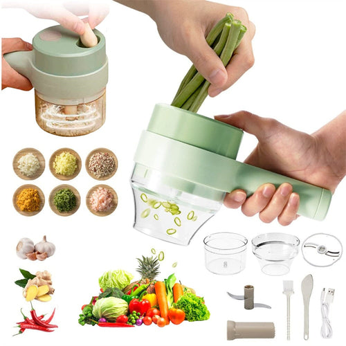 Portable Handheld 4 in 1 Electric Vegetable Slicer - BIT OF THIS BIT OF THAT