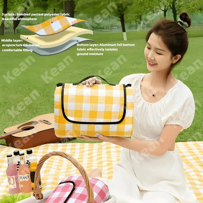 Ultrasonic Picnic Mat Thickened Waterproof Beach Blanket Camping Tent