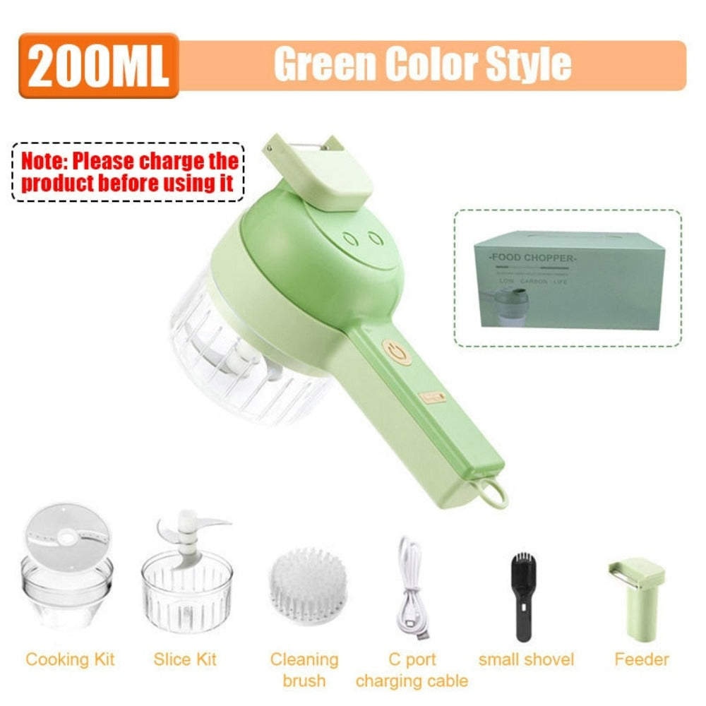 Portable Handheld 4 in 1 Electric Vegetable Slicer - BIT OF THIS BIT OF THAT