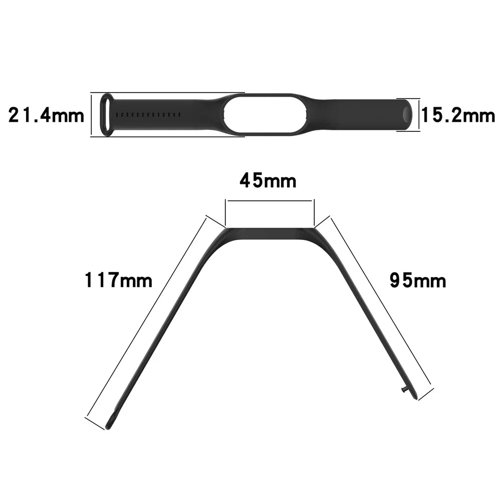 Strap for Xiaomi Mi Band 3 4 5 6 7 Sport Bracelet Silicone Wrist Strap - BIT OF THIS BIT OF THAT