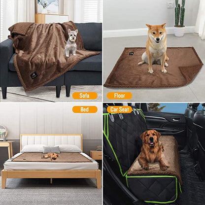 Waterproof Pet Blanket Liquid Pee Proof Dog Blanket for Sofa Bed