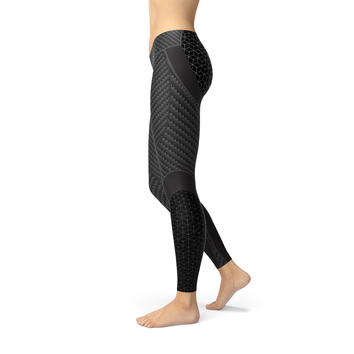 Womens Carbon Fiber Sports Leggings - BIT OF THIS BIT OF THAT