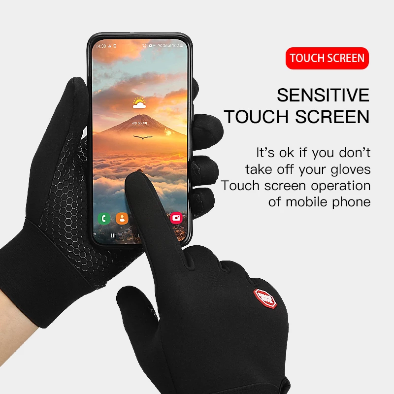 Thermal Gloves Winter Cycling Gloves With Wrist Support Touch Screen - BIT OF THIS BIT OF THAT