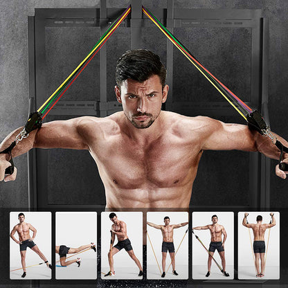 11Pcs Fitness Equipment Resistance Band Set - BIT OF THIS BIT OF THAT