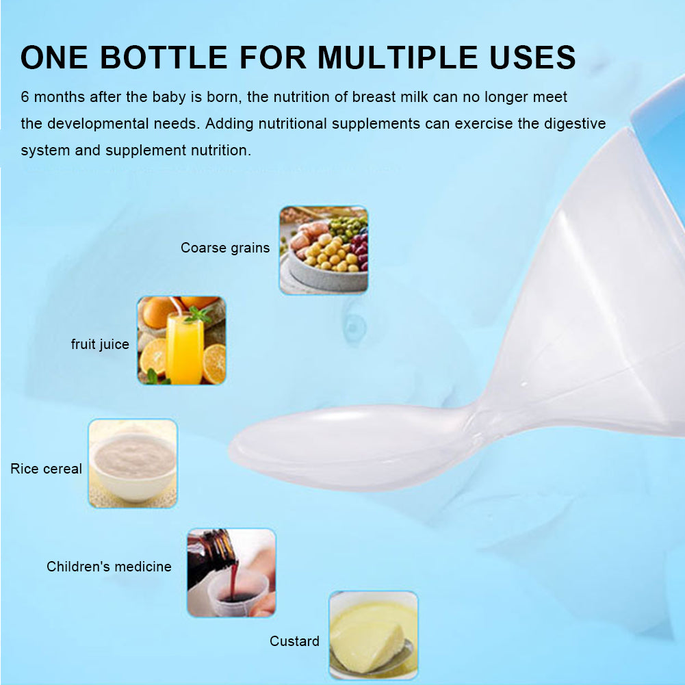 90ML Safe Newborn Baby Feeding Bottle Silicone Feeding Spoon Bottle - BIT OF THIS BIT OF THAT