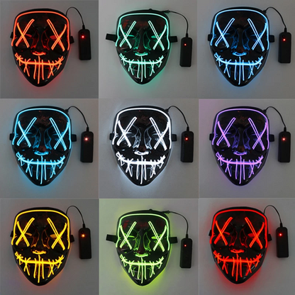 Cosplay Halloween Neon Mask Led Glow Mask - BIT OF THIS BIT OF THAT