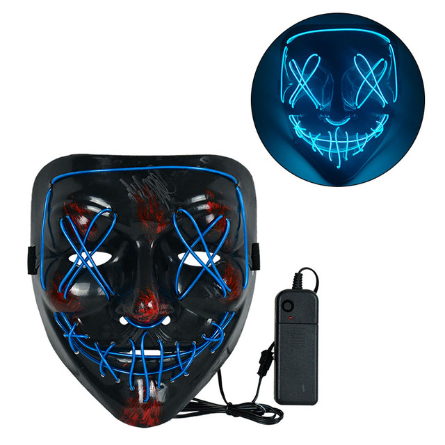 Cosplay Halloween Neon Mask Led Glow Mask - BIT OF THIS BIT OF THAT