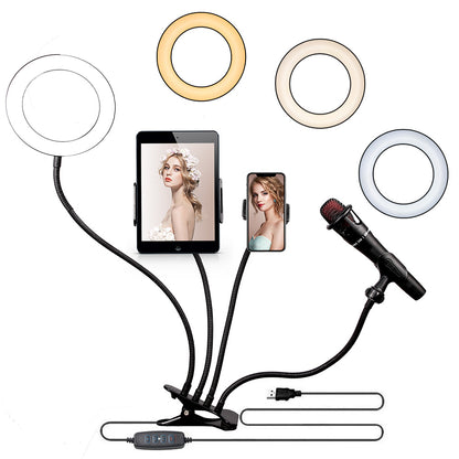 6" 4 in 1 Desktop Clip Light Set Selfie Ring Light - BIT OF THIS BIT OF THAT