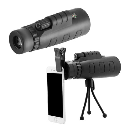 10X HD Optical Monocular Telescope with Phone Clip - BIT OF THIS BIT OF THAT