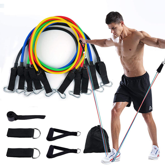 11Pcs Fitness Equipment Resistance Band Set - BIT OF THIS BIT OF THAT