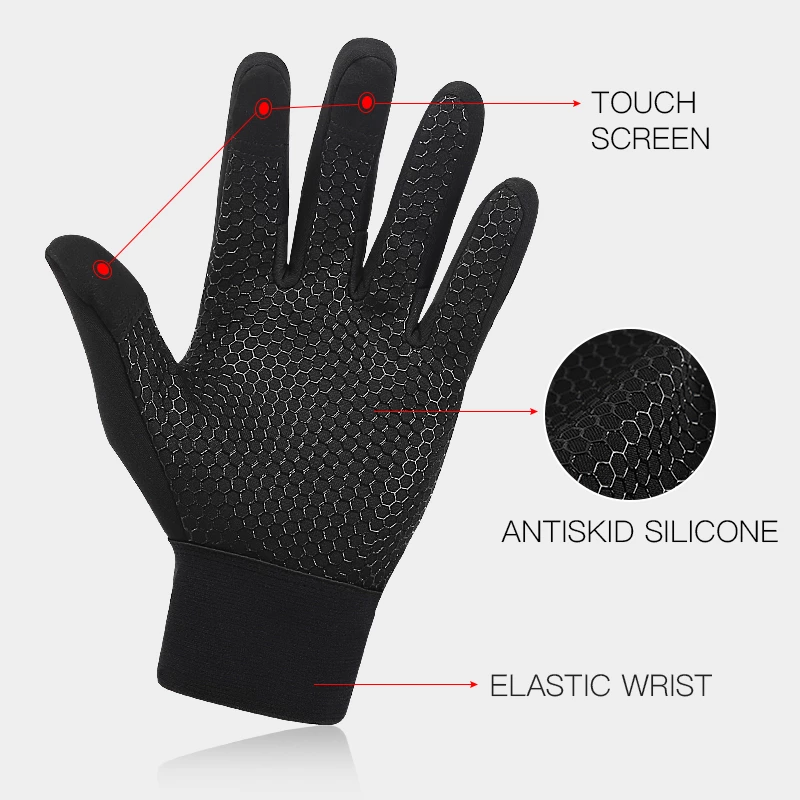 Thermal Gloves Winter Cycling Gloves With Wrist Support Touch Screen - BIT OF THIS BIT OF THAT