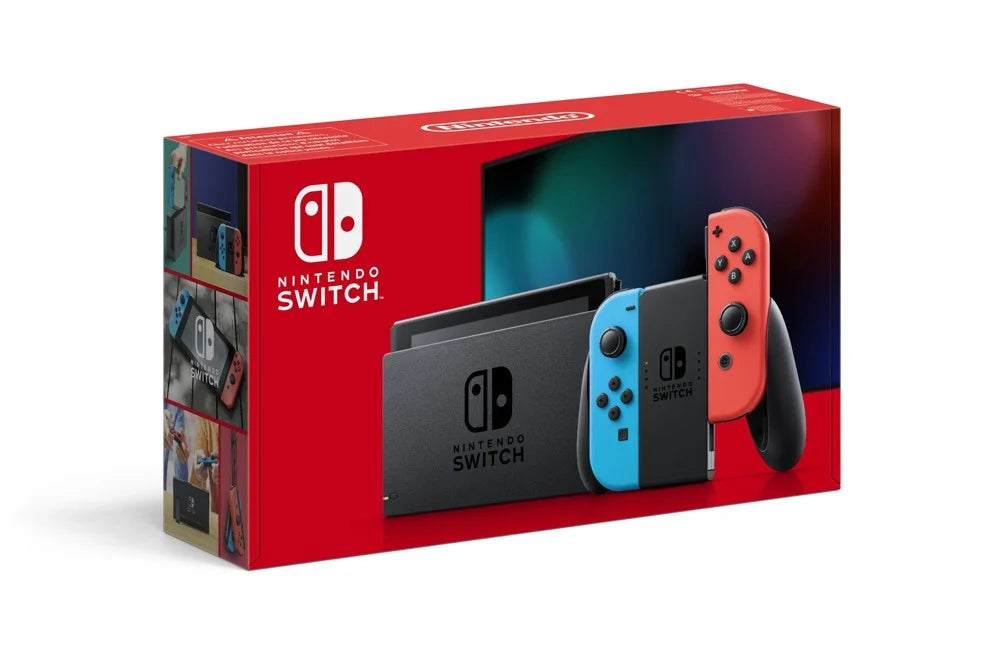 Nintendo Switch Console with Neon Red & Neon Blue Joy-Con (V2) - BIT OF THIS BIT OF THAT