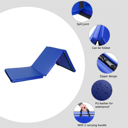 55"x24"x1.2" Tri-fold Gymnastics Yoga Mat with Hand Buckle - BIT OF THIS BIT OF THAT