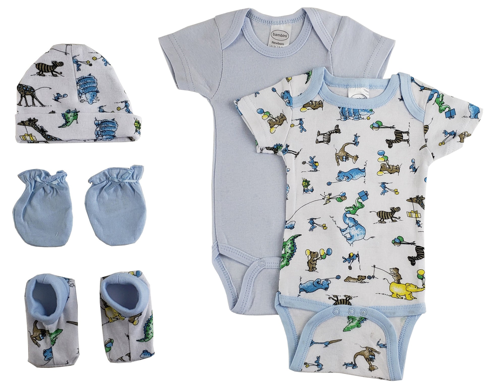 Newborn Baby Boys 5 Pc Layette Baby Shower Gift - BIT OF THIS BIT OF THAT