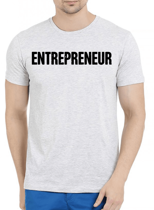 Entrepreneur Half Sleeves Melange T-shirt - BIT OF THIS BIT OF THAT