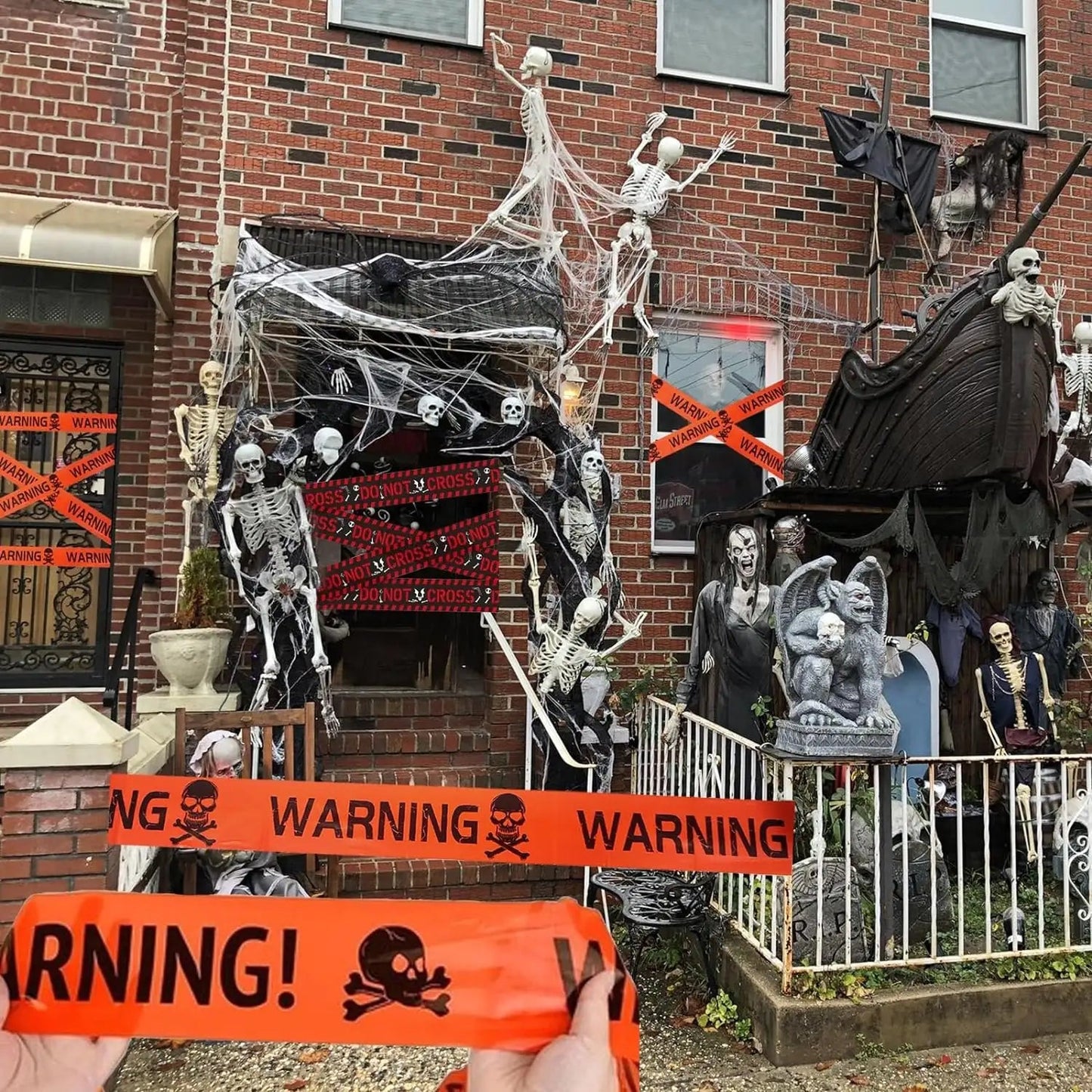 Halloween Warning Caution Tape - Warning Line Halloween Decoration - BIT OF THIS BIT OF THAT