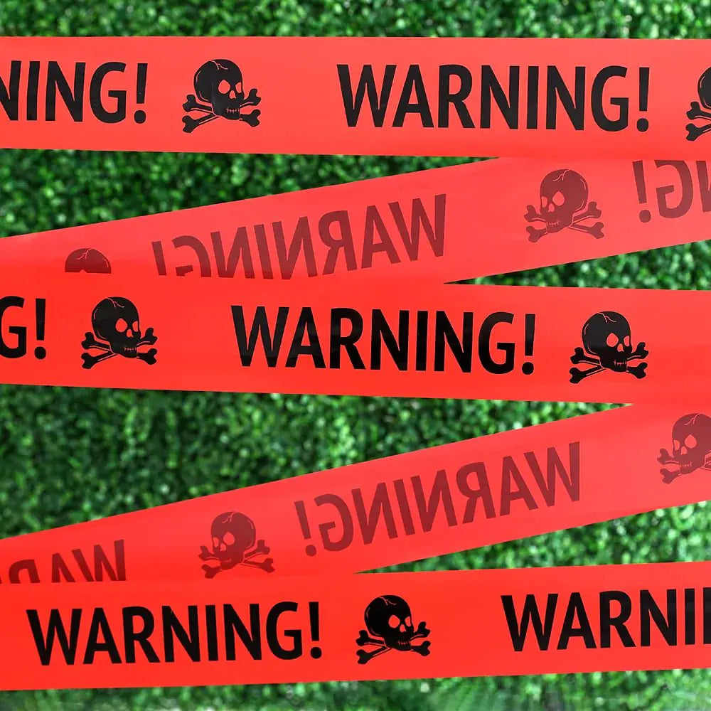 Halloween Warning Caution Tape - Warning Line Halloween Decoration - BIT OF THIS BIT OF THAT