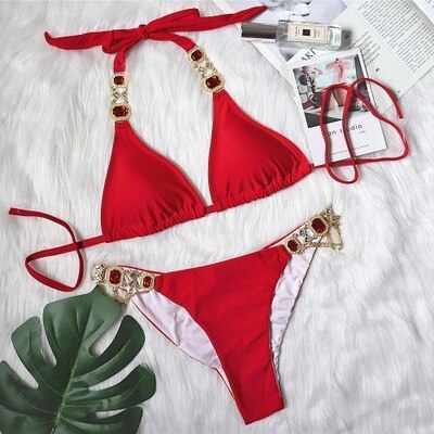 Bikini Jewelled Rhinestones Luxury Diamond Bikini Women Swimwear - BIT OF THIS BIT OF THAT