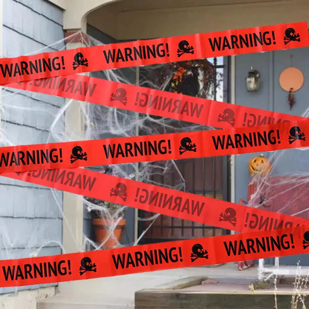 Halloween Warning Caution Tape - Warning Line Halloween Decoration - BIT OF THIS BIT OF THAT